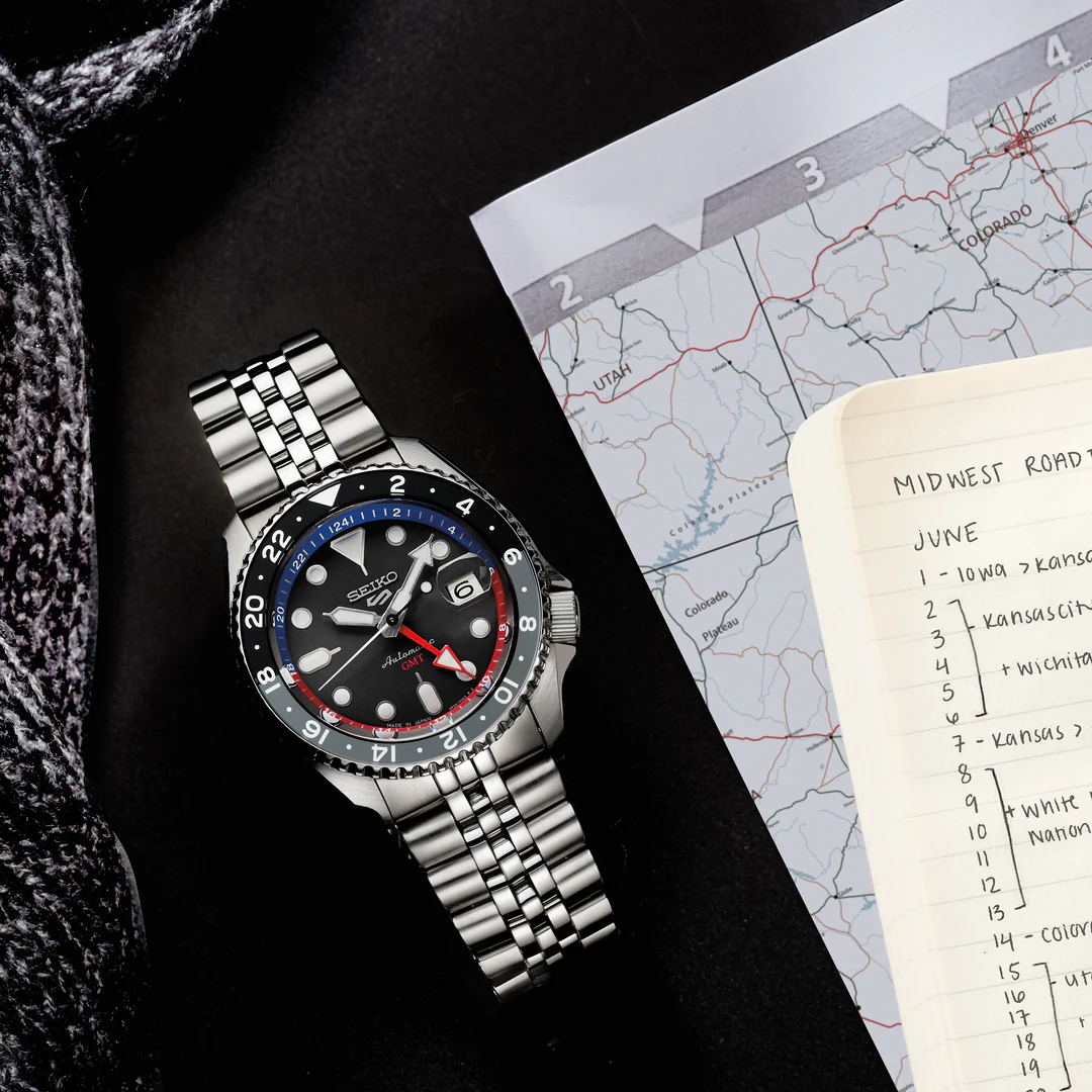 ZEGAREK MĘSKI SEIKO 5 SPORTS SSK019K1 GMT AUTOMAT + BOX ZEGAREK MĘSKI SEIKO 5 SPORTS SSK019K1 GMT AUTOMAT + BOX - Lorence 029665223760
