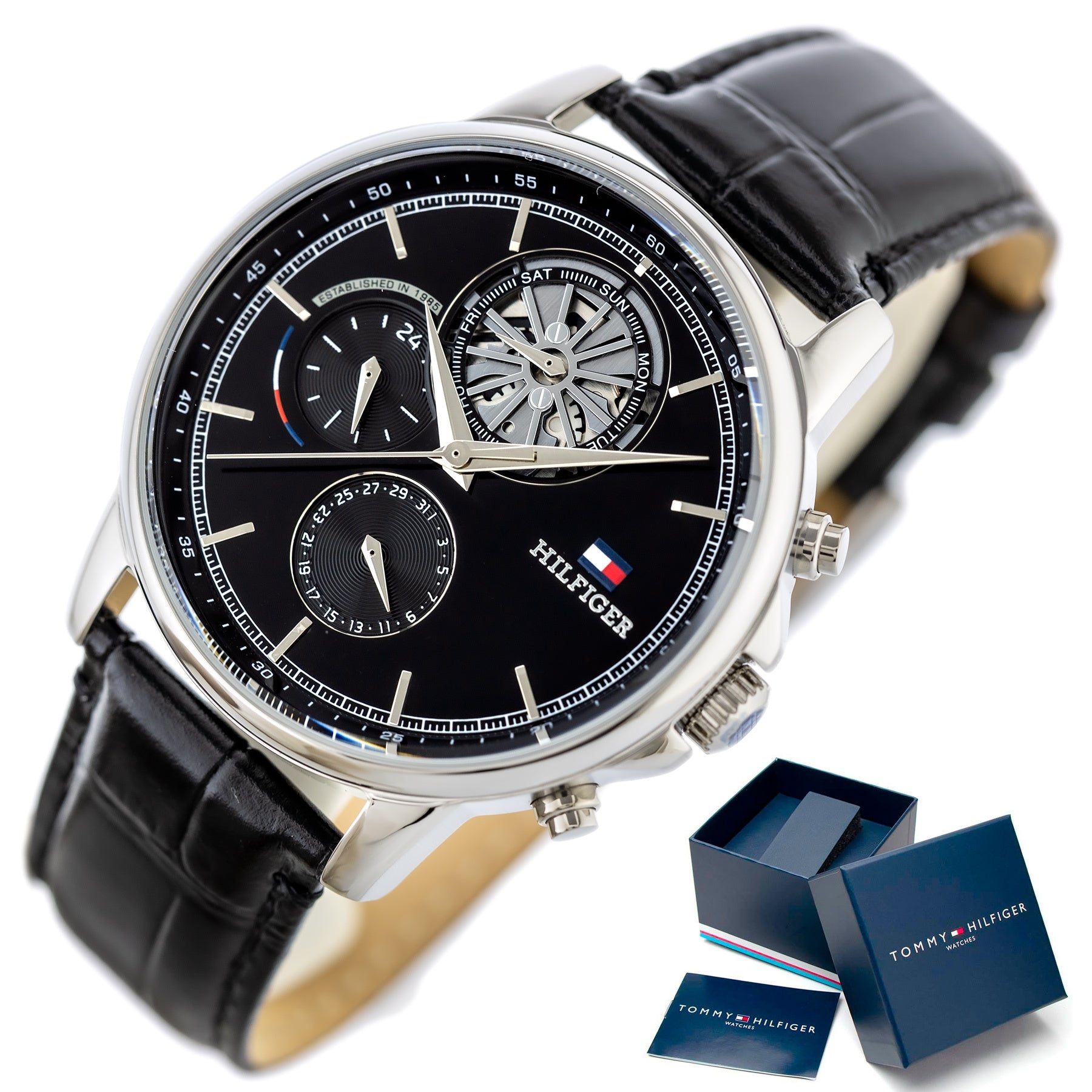 ZEGAREK MĘSKI TOMMY HILFIGER 1710605 Steward Open Heart + BOX ZEGAREK MĘSKI TOMMY HILFIGER 1710605 Steward Open Heart + BOX -  7613272576796