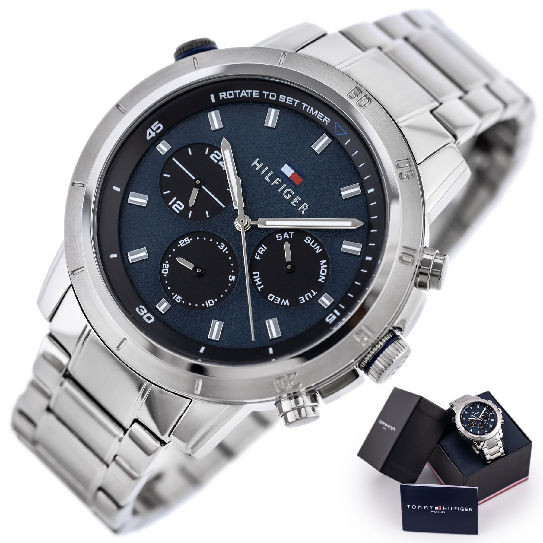 ZEGAREK MĘSKI TOMMY HILFIGER Troy 1792104 + BOX ZEGAREK MĘSKI TOMMY HILFIGER Troy 1792104 + BOX - Lorence 7613272540858